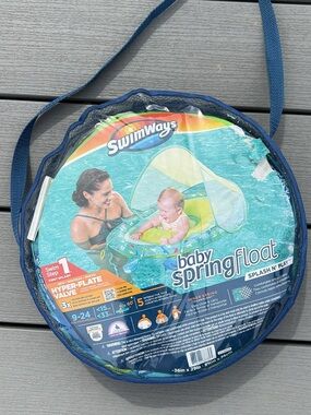 SwimWays Baby Spring Float with Canopy - Green